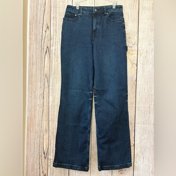 Prana Womens Tukino High Rise Wide Leg Carpenter Jean size 6/28 - Picture 1 of 9